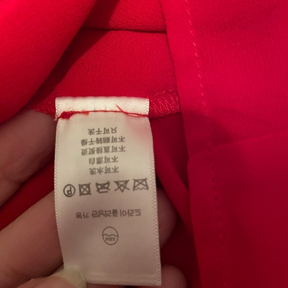 Red sheer lined sleeveless blouse, size S, $15 - Picture 3 of 6